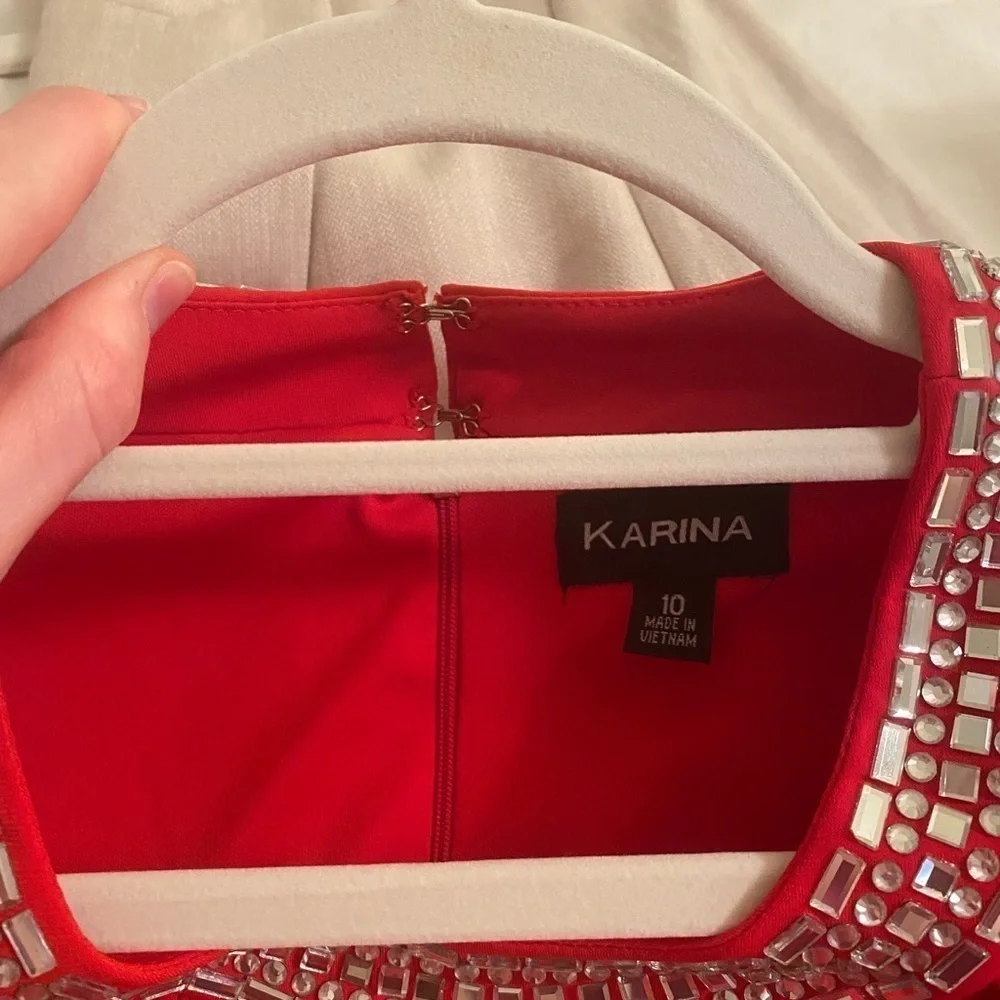 Karina Red Maxi Dress - Picture 14 of 16